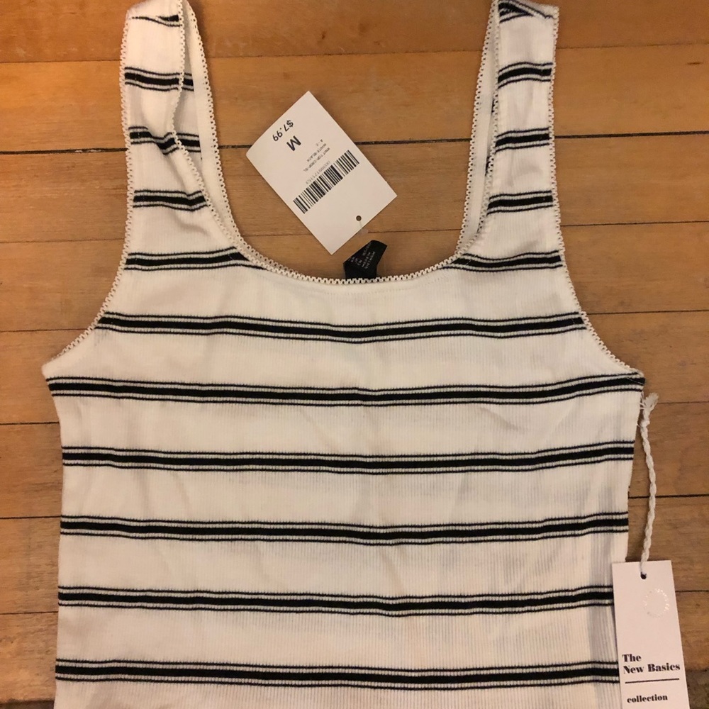 Black and white tank top